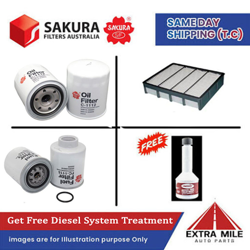 SAKURA Filters Kit For FORD COURIER PE WL cyl4 2.5L Diesel 1999-2000