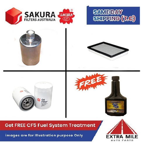 SAKURA Filter Kit For FORD FAIRMONT EBII JN cyl6 4.0L Petrol 1992-1993