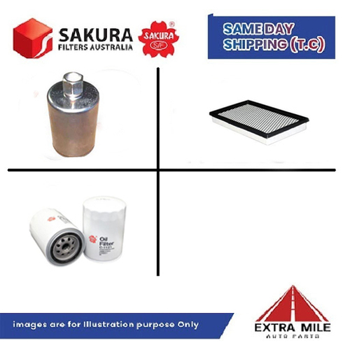 SAKURA Filter Kit For FORD FAIRMONT EA cyl6 3.9L Petrol 03/88-06/91