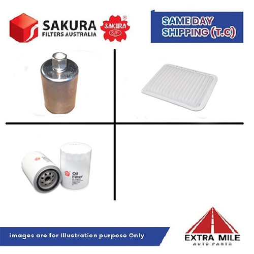 SAKURA Filter Kit For FORD FALCON BAMKII cyl6 4.0L Petrol 2004-2005
