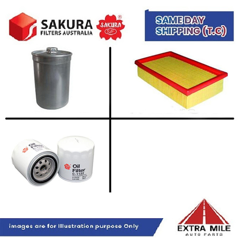SAKURA Filter Kit For AUDI A6 C5 AGA cyl6 2.4L Petrol 1997-2001