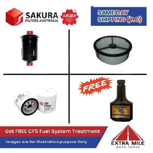 SAKURA Filter Kit For TOYOTA CHASER JZX100 2L-T cyl6 1.5L Petrol 1996-1999
