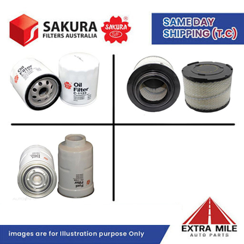 SAKURA Filter Kit For FORD RANGER PK WEAT cyl4 3.0L Diesel 2009-2011