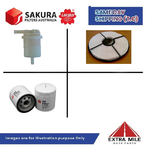 SAKURA Filters Kit For TOYOTA COROLLA AE91 4A-FC cyl4 1.6l Petrol 1988-1994