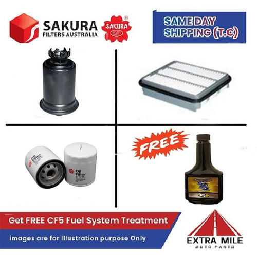 SAKURA Filter Kit For TOYOTA CAMRY XV10 5S-FE cyl4 1.1L Petrol 1993-1995