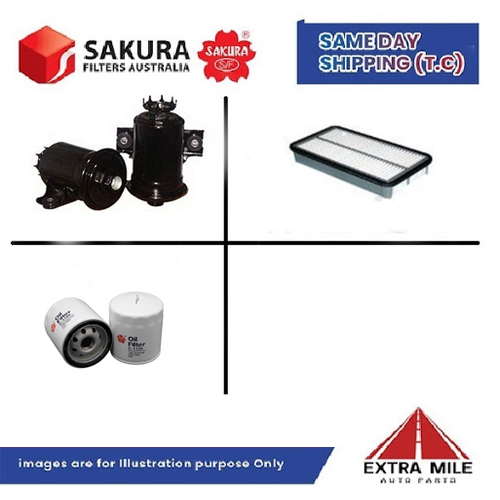 SAKURA Filter Kit For TOYOTA COROLLA AE101R 4A-FE cyl4 1.6L Petrol 1994-1999