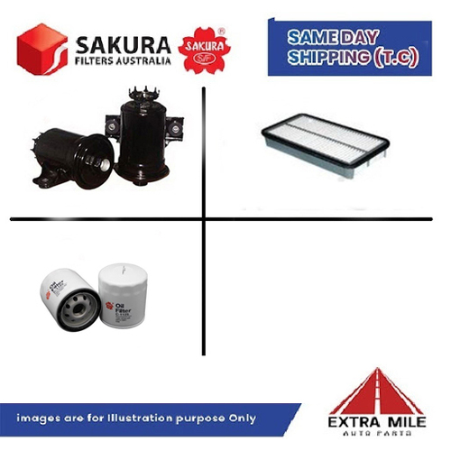 SAKURA Filter Kit For HOLDEN NOVA LG 7AFFE cyl4 1.8L Petrol 1994-1997