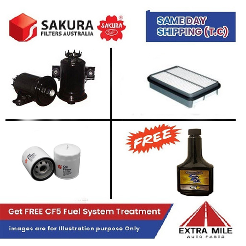SAKURA Filter Kit For TOYOTA STARLET STYLE 4E-FE cyl4 1.3L Petrol 1996-1997