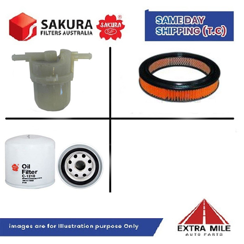 SAKURA Filter Kit For HOLDEN SARINA ML G13A4 cyl4 1.3L Petrol 1986-1988