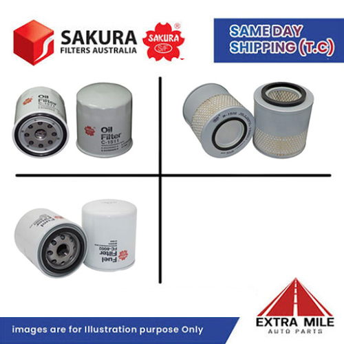 SAKURA Filter Kit For HOLDEN RODEO TFS55 4JB1-T cyl4 2.8L Diesel 1993-1995
