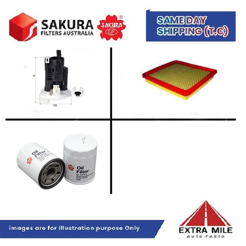 SAKURA Filter Kit For FORD LASER KQ FS cyl4 2.0L Petrol 2001-2002