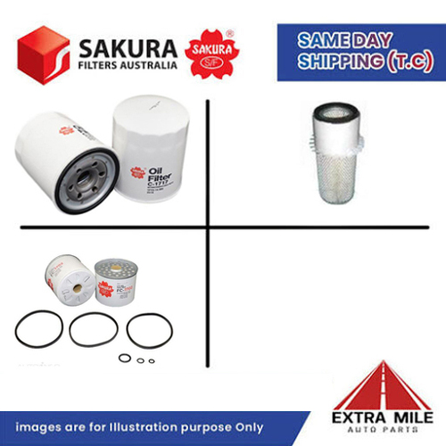 SAKURA Filter Kit For FORD TRADER cyl6 4.1L Diesel 1981-1995