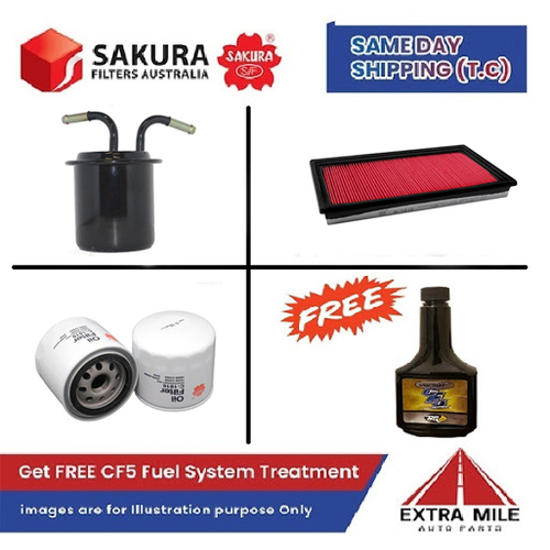 SAKURA Filter Kit For SUBARU FORESTER SF5 EJ20J cyl4 2.0L Petrol 09/1998-12/2000