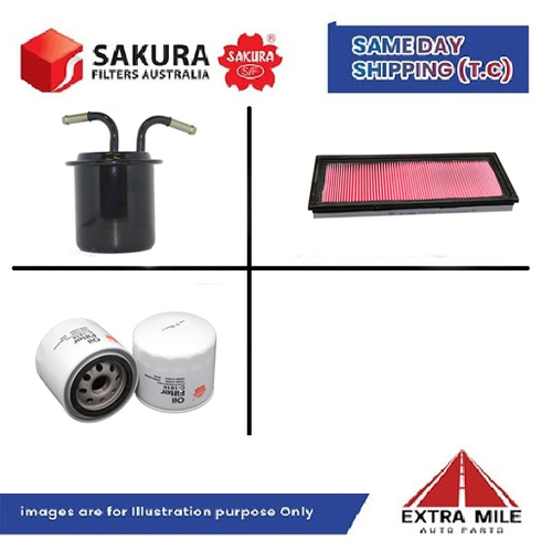 SAKURA Filter Kit For SUBARU IMPREZA N EJ20E cyl4 2.0L Petrol 1996-2000
