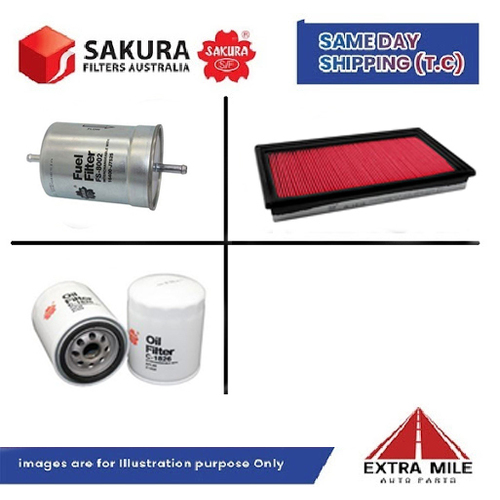 SAKURA Filter Kit For HOLDEN COMMODORE VL RB30E cyl6 3.0L Petrol 1986-1988