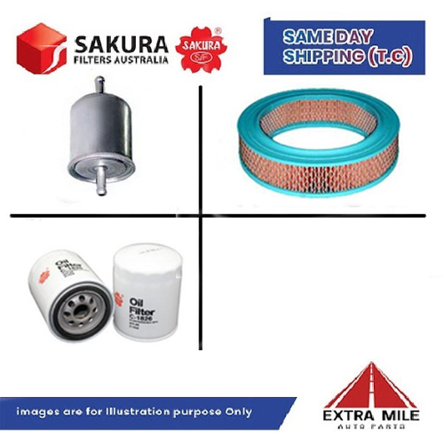 SAKURA Filter Kit For HOLDEN ASTRA LB E15 cyl4 1.5L Petrol 1984-1986