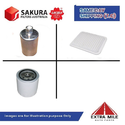 SAKURA Filter Kit For FORD FALCON BA cyl8 5.4L Petrol 2002-2004