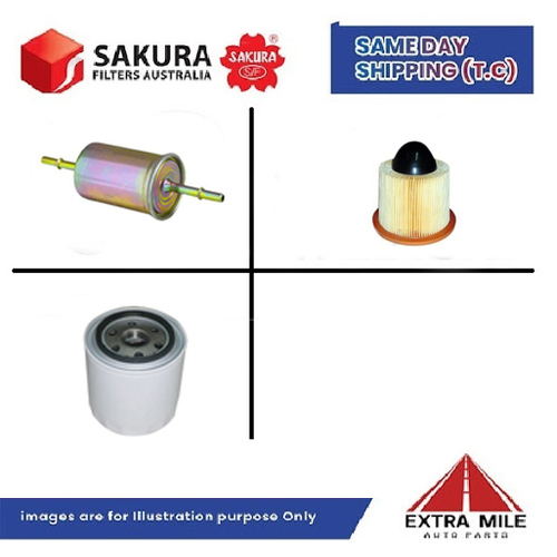 SAKURA Filter Kit For FORD MUSTANG COBRA MPF DOH cyl8 4.6L Petrol 2001-2003
