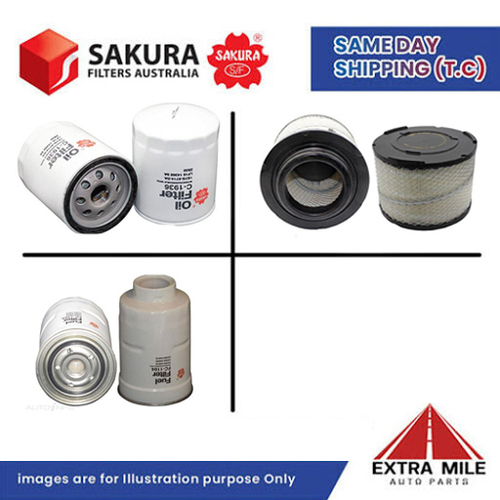 SAKURA Filter Kit For FORD RANGER PJ WLAT cyl4 2.5L Diesel 2006-2009