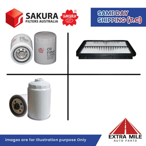 SAKURA Filter Kit For KIA SORENTO BL 04CB6 2.5L 08/2007-09/2009
