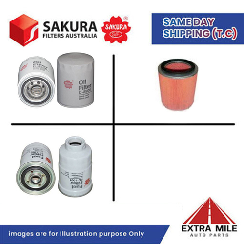 SAKURA Filter Kit For KIA K2700 TU J2 2.7L 2002-2005