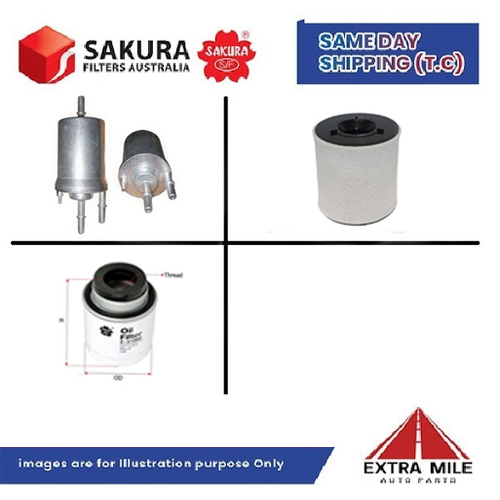 SAKURA Filter Kit For SKODA ROOMSTER 5J CBZB cyl4 1.2L Petrol 2012-ON