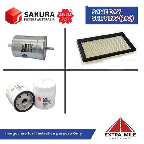 SAKURA Filter Kit For HOLDEN ASTRA LD 18LE cyl4 1.8L Petrol 1987-1989