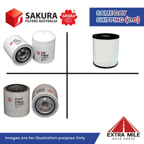 SAKURA Filter Kit For FORD COURIER PD WL cyl4 2.5L Diesel 1996-1999