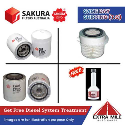 SAKURA Filter Kit For MAZDA E2500 SOHC 12V cyl4 2.5L Diesel 1997-2003