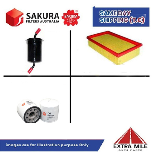 SAKURA Filter Kit For MAZDA E1800 F8-E SOHC cyl4 1.8l Petrol 2003-2006
