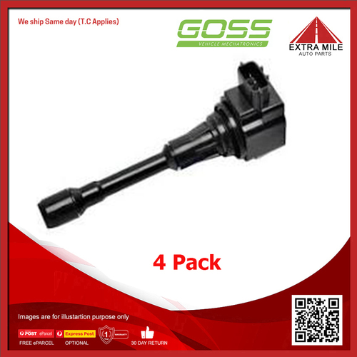 Goss Ignition Coil For Nissan March K12 1.5L HR15DE I4 16V DOHC -(4 Pack)