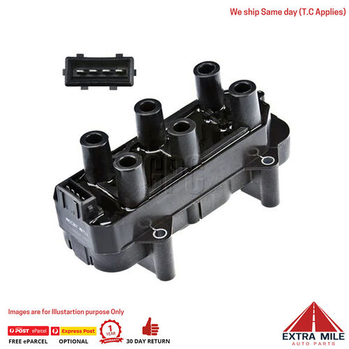 Ignition Coil for Holden Vectra 2.5L V6 JR JS 1,2 X25XE CC359 With 4 Pin plug