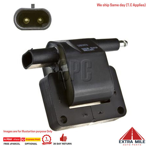 Ignition Coil for Jeep Grand Cherokee ZG/ZJ 4.0L , Cherokee XJ 4.0L ERH,MX CC405 TO 12/97 With 2 Round Pins