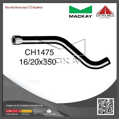 Mackay Heater Hose For Holden Camira JB 1.6L, JD 1.6L/1.8L, JE 2.0L Sedan/Wagon