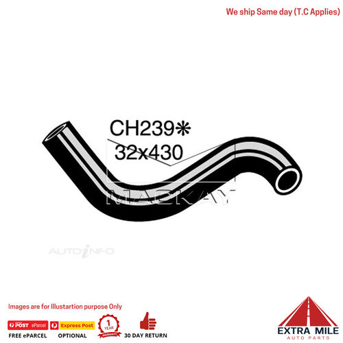 Mackay CH239 Radiator Lower Hose For Holden 48 Sedan 48 2.2L I6 Ptl Manual/Auto