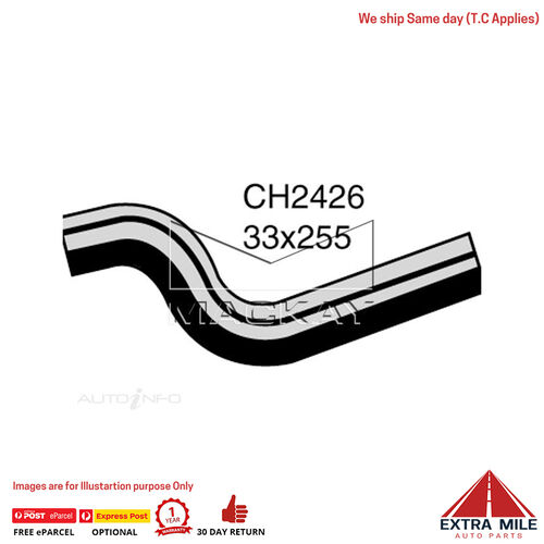 Mackay CH2426 Radiator Lower Hose For Toyota Hilux Rn85R 2.4L I4 Petrol Manual