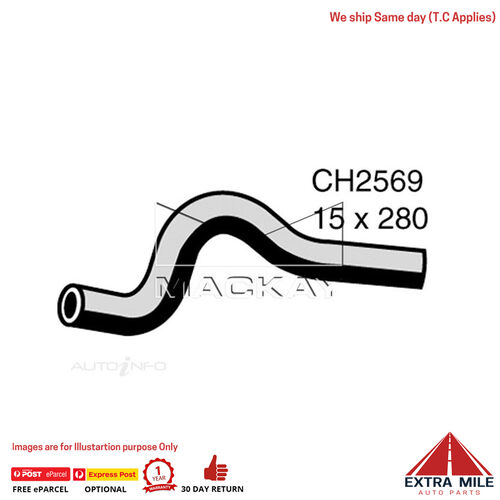 CH2569 Heater Hose For Ford Courier PD 2.5L I4 Diesel Manual & Auto Mackay