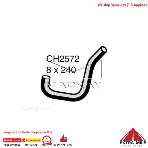 CH2572 Heater Hose for Mazda B2600 . 2.6L I4 Petrol Manual & Auto