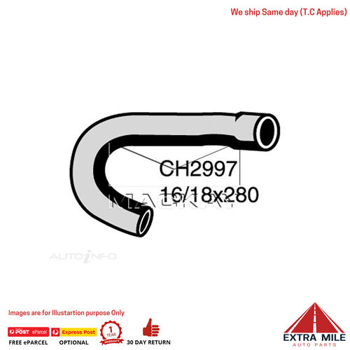 CH2997 Heater Hose for Toyota Hilux LN167R 3.0L I4 Diesel Manual & Auto Mackay