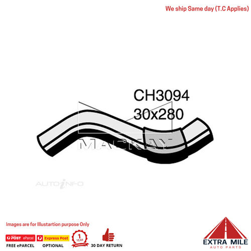 Mackay CH3094 Radiator Upper Hose For Daihatsu Feroza . 1.6L I4 Ptl Manual/Auto