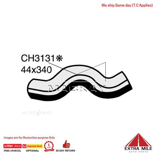 Mackay CH3131 Radiator Lower Hose For Jeep Cherokee KJ 3.7L V6 Ptl Manual/Auto