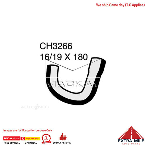 CH3266 Heater Hose for Mazda 929 Hd 3.0L V6 Petrol Manual & Auto