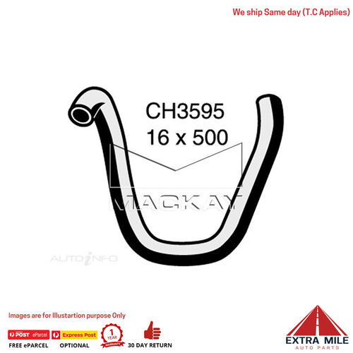 CH3595 Heater Hose for Holden Rodeo TF 2.6L I4 Petrol Manual / Auto Mackay