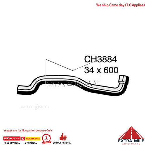 Mackay CH3884 Radiator Upper Hose For Saab 93 . 2.0L I4 Turbo Petrol Manual/Auto