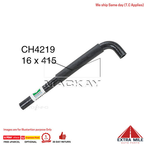 CH4219 Heater Hose for Toyota Corolla AE94R 1.6L I4 Petrol Manual & Auto Mackay