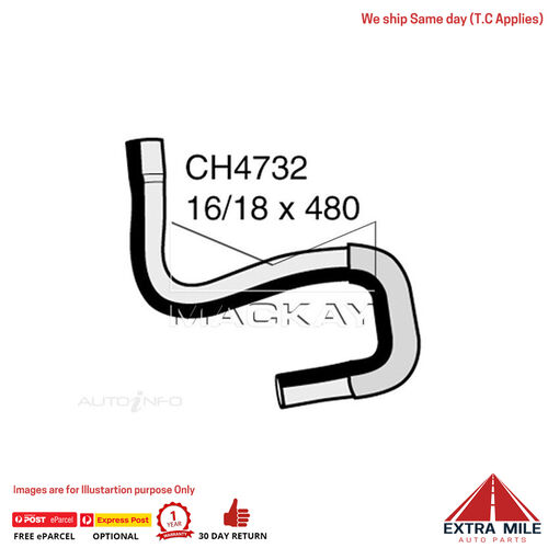 CH4732 Heater Hose for Toyota LandCruiser Prado 90 Series 3.4 litre V6 5VZFE