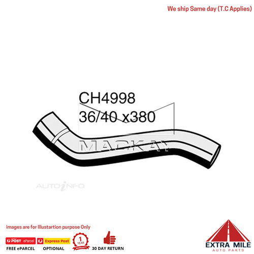 CH4998 Bottom Hose for Toyota LandCruiser 2000 - 2007 HDJ100 4.2 TD Mackay