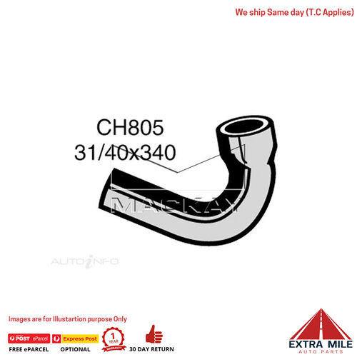 Mackay Radiator Upper Hose For Ford Cortina MK2 1.3L Petrol Manual & Auto - CH805