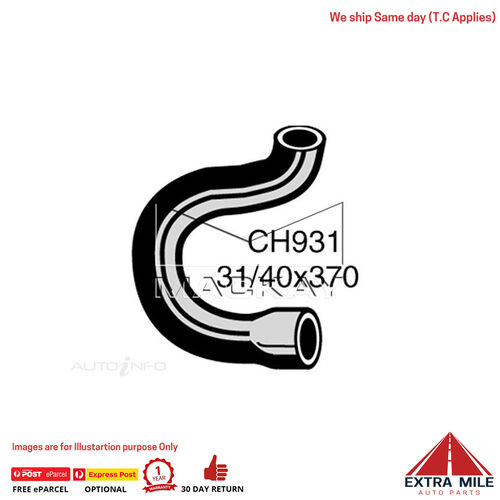 Mackay CH931 Radiator up Hose For Ford Escort MK2 1.6L I4 Petrol Manual & Auto