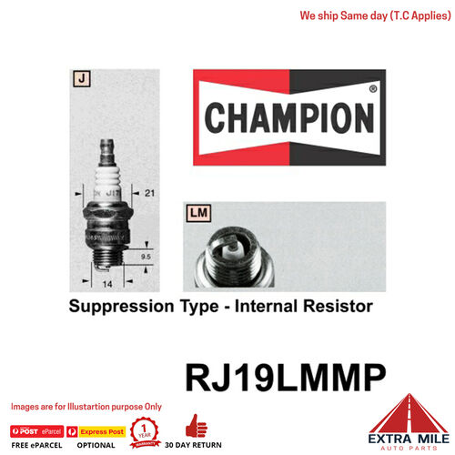 Champion CJ7YMP SPARK PLUG - CJ7Y MOWER PACK